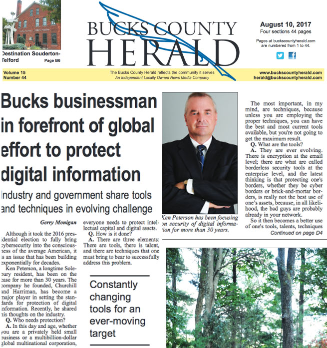 Bucks businessman in forefront of global effort to protect digital information